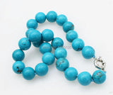 Green Howlite Turquoise Round 16mm Necklace Beads 18inch