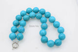 Green Howlite Turquoise Round 16mm Necklace Beads 18inch