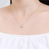 925 Silver Fishtail Necklace for Women Hollow Design