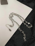 925 Silver Cross Choker Necklace for Women