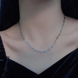 925 Silver Cross Choker Necklace for Women
