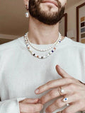 Gemstone Baroque Pearl Choker Necklace 925 Sterling Silver