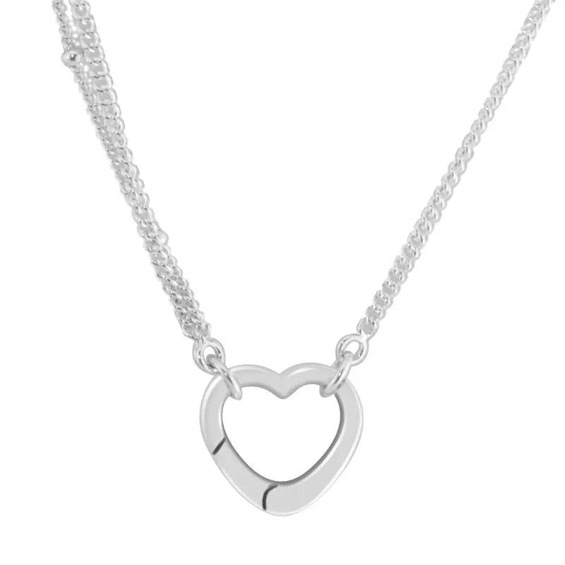 Heart Pendant Necklaces 925 Sterling Silver Women Necklaces Jewelry