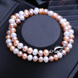 Handcrafted Multicolor Freshwater Pearl Necklace for Women