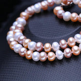 Handcrafted Multicolor Freshwater Pearl Necklace for Women