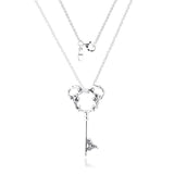 925 Sterling Silver Mouse Fantasyland Castle Key Necklace