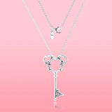925 Sterling Silver Mouse Fantasyland Castle Key Necklace