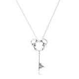 925 Sterling Silver Mouse Fantasyland Castle Key Necklace