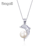 925 Sterling Silver Dolphin Pendant Necklace for Women Bride