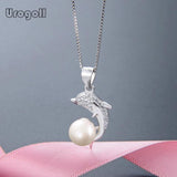 925 Sterling Silver Dolphin Pendant Necklace for Women Bride