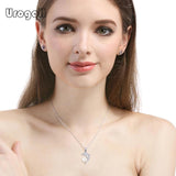 925 Sterling Silver Dolphin Pendant Necklace for Women Bride