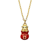 925 Silver Plated Cow Necklace Vintage Zodiac Pendant