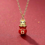 925 Silver Plated Cow Necklace Vintage Zodiac Pendant