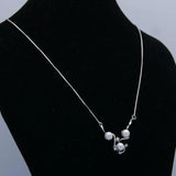 Woman Pearl Pendant Necklace 925 Sterling Silver Choker Wedding Jewelry