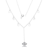 Evil Eye Necklace 925 Sterling Silver Jewelry