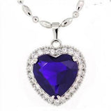Love Heart Crystal 925 Sterling Silver Pendant Necklace