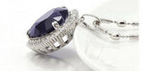 Love Heart Crystal 925 Sterling Silver Pendant Necklace