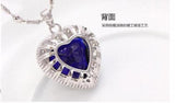 Love Heart Crystal 925 Sterling Silver Pendant Necklace