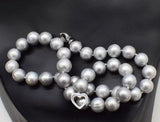 Gray Freshwater Pearl 10-11mm Necklace 17-Inch for Women