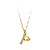 925 Sterling Silver Round Initial Alphabet Necklace Punk Statement Chain