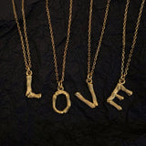 925 Sterling Silver Round Initial Alphabet Necklace Punk Statement Chain