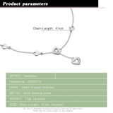 Sterling Silver Heart Choker Necklace for Women