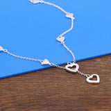 Sterling Silver Heart Choker Necklace for Women