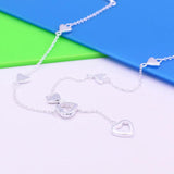 Sterling Silver Heart Choker Necklace for Women