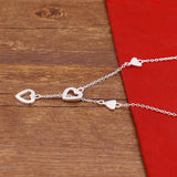 Sterling Silver Heart Choker Necklace for Women