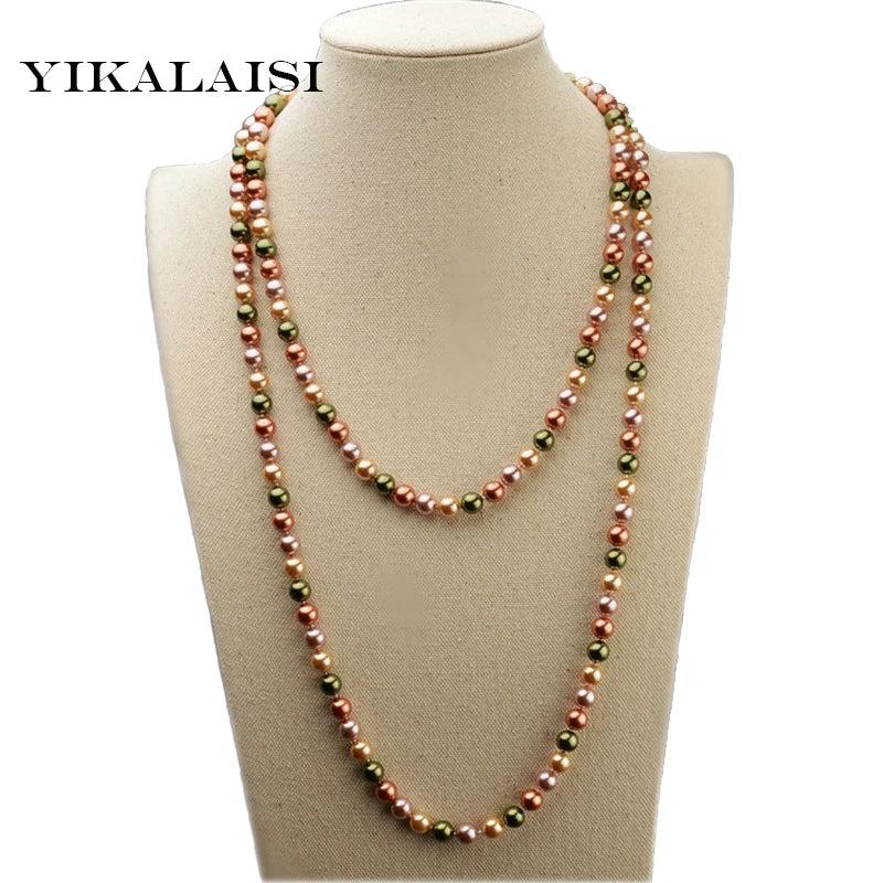 Long Pearl Necklace Mother Pearl Shellfish Women Accessories