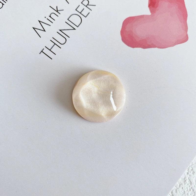 Japanese Ink Smudge Round Water Wave Pattern Resin Patch Material DIY Hairpin