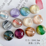 Japanese Ink Smudge Round Water Wave Pattern Resin Patch Material DIY Hairpin