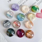 Japanese Ink Smudge Round Water Wave Pattern Resin Patch Material DIY Hairpin