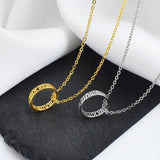 925 Sterling Silver Roman Numerals Circle Pendant Necklace Jewelry for Women