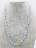 Aquamarine Baroque Beads Necklace 19 Inch