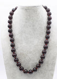 Red Garnet Round 14mm Necklace 18inch Nature Beads Amazing Xmas