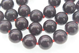 Red Garnet Round 14mm Necklace 18inch Nature Beads Amazing Xmas