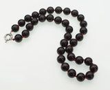 Red Garnet Round 14mm Necklace 18inch Nature Beads Amazing Xmas