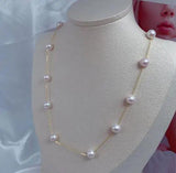 8-9mm Freshwater Pearl Necklace 925 Silver Jewelry
