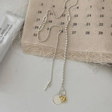 Smiling Face Round Pendant Necklace S925 Sterling Silver