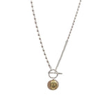 Smiling Face Round Pendant Necklace S925 Sterling Silver