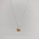 Smiling Face Round Pendant Necklace S925 Sterling Silver