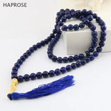 Lapis Stone Islamic Muslim Rosary Bracelet 99 Beads 6-10mm