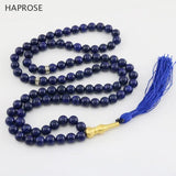 Lapis Stone Islamic Muslim Rosary Bracelet 99 Beads 6-10mm