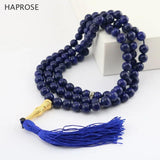 Lapis Stone Islamic Muslim Rosary Bracelet 99 Beads 6-10mm