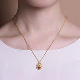 Fairy Tale Castle Necklace 925 Silver Pearl Agate Zircon Jewelry