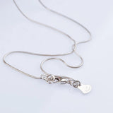 925 Silver Heart Pendant Chokers Necklace Original Silver Chain 46-51CM