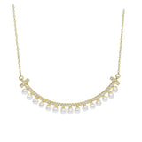 Sinzry 18K plated Smiling Pearl Choker Necklace