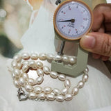 Rice Pearl Choker Necklace with Extension Clasp