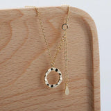 Baroque S925 Sterling Silver Throbbing Circle Necklace Set